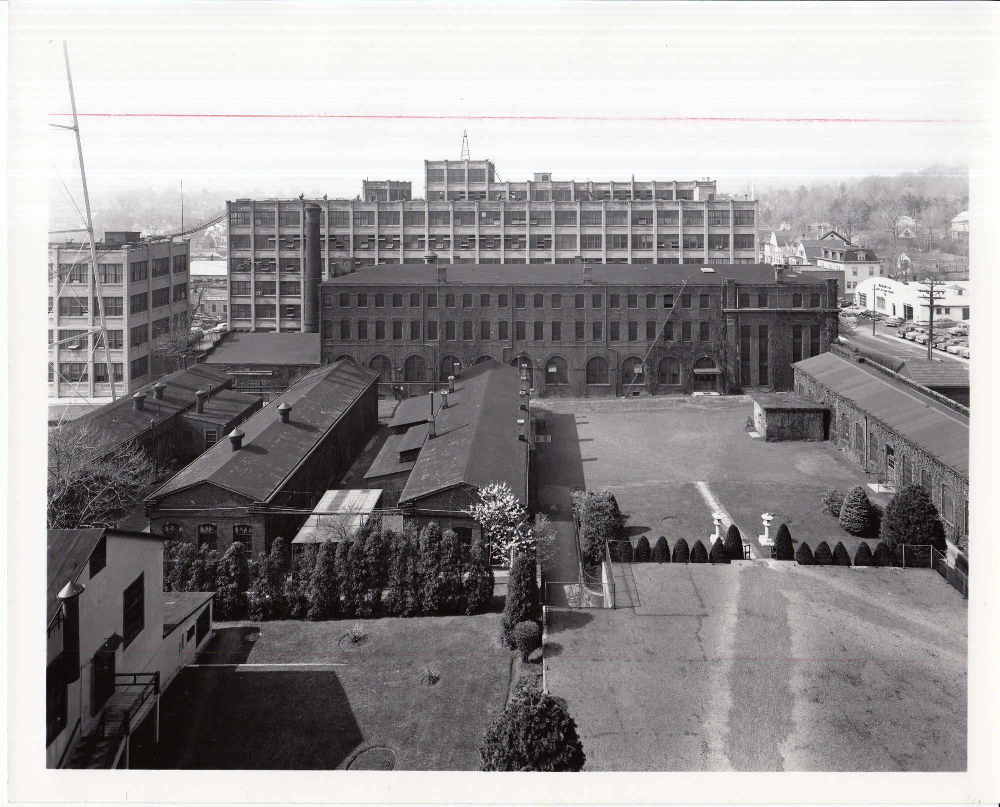 Laboratory Buildings 1, 2, 3, 4, and 5 and Vault 12, viewed from Building 24.