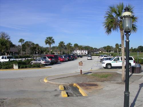 Public parking lot at Castillo de San Marcos National Monument in January 2008
