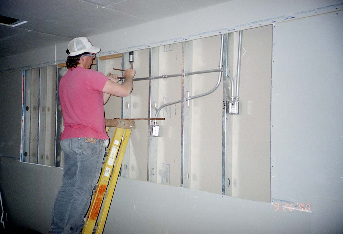 Construction of headquarters addition.