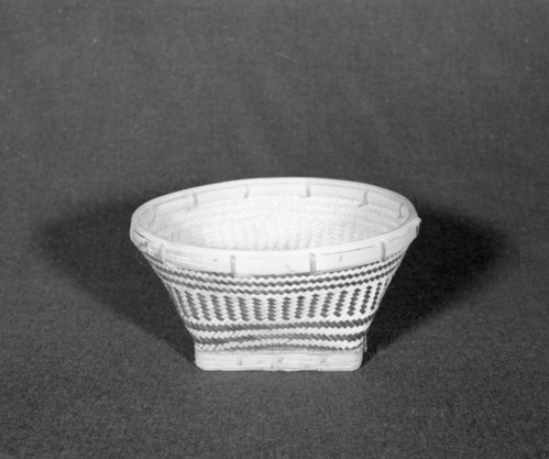 Marie Rozier Collection, Catalog No. 2A-1. Object: Igorot fruit basket (Philippines). Dimensions: 10 x 5". Collection History: H. Volkmann. Photographed by Michael Dixon in December 1982. Catalogued by Craig Bates and Barbara Beroza. Yosemite Collections, National Park Service.
