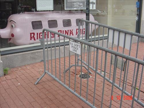 Sidewalk near main entrance at the Southeast Regional Office in October 2008