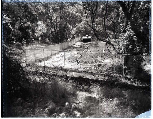 Reconstruction of Birch Creek sewage spray field for Zion Lodge with fence around spray field.