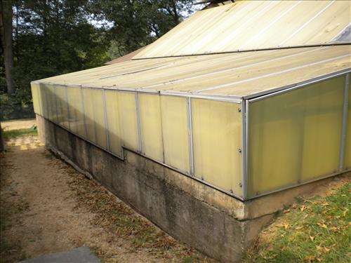 Pre-construction conditions of Aquatic Gardens Historic Greenhouses 1, 2, and 3 in October 2010