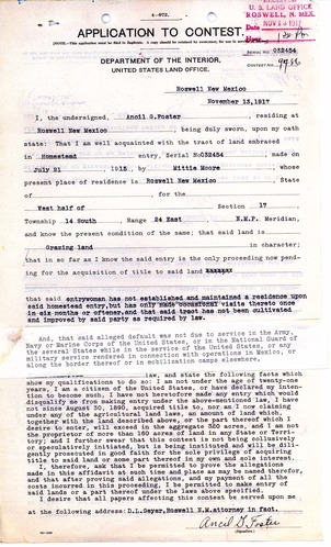 Scanned image of form. See description for text.