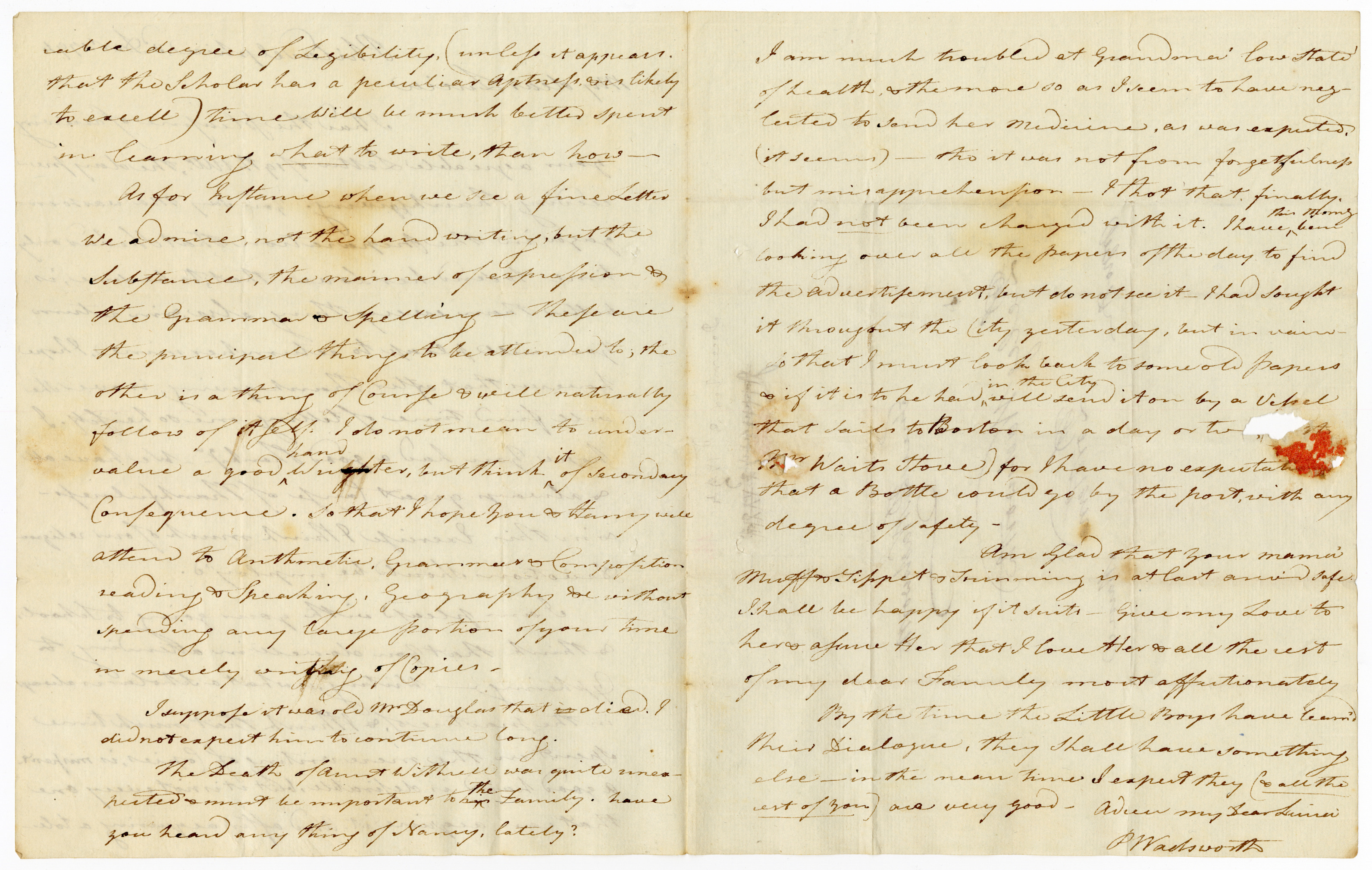 Manuscript letter