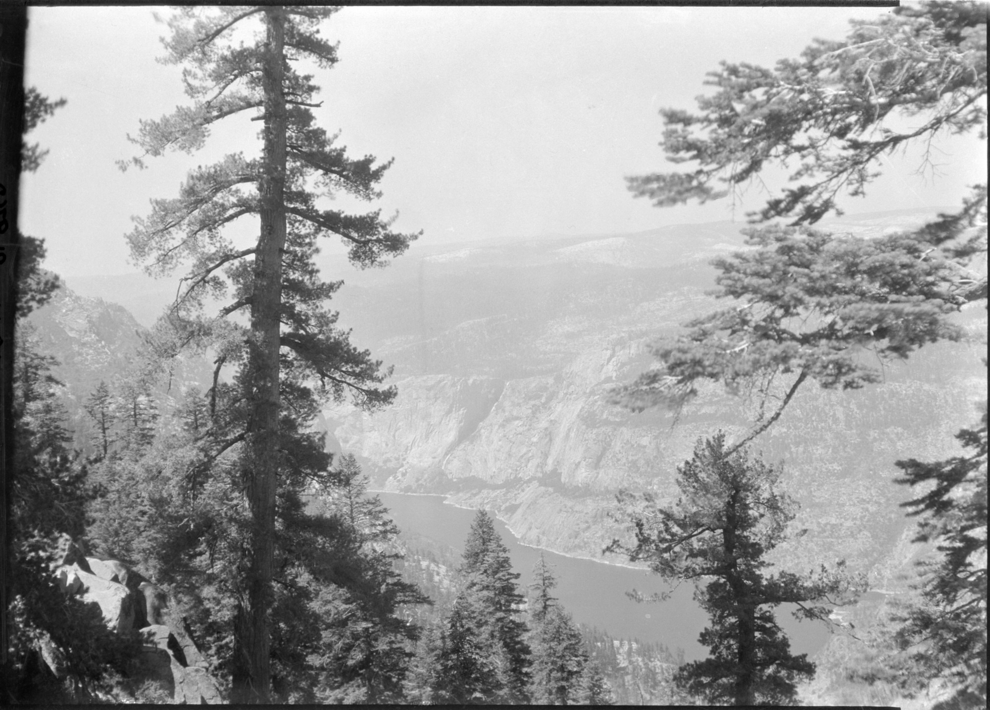 Hardin Lake Road. View of the Hetch Hetchy Lake. Road location near Smith Peak.