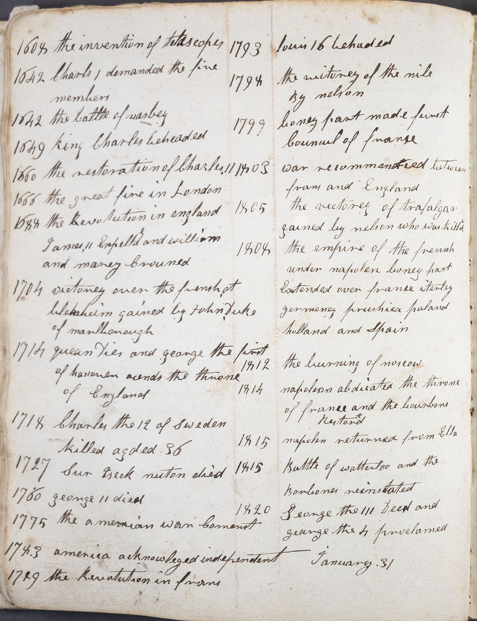 page of handwritten text