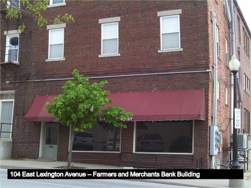 Image of the Commercial-style Farmers and Merchants Bank Building.