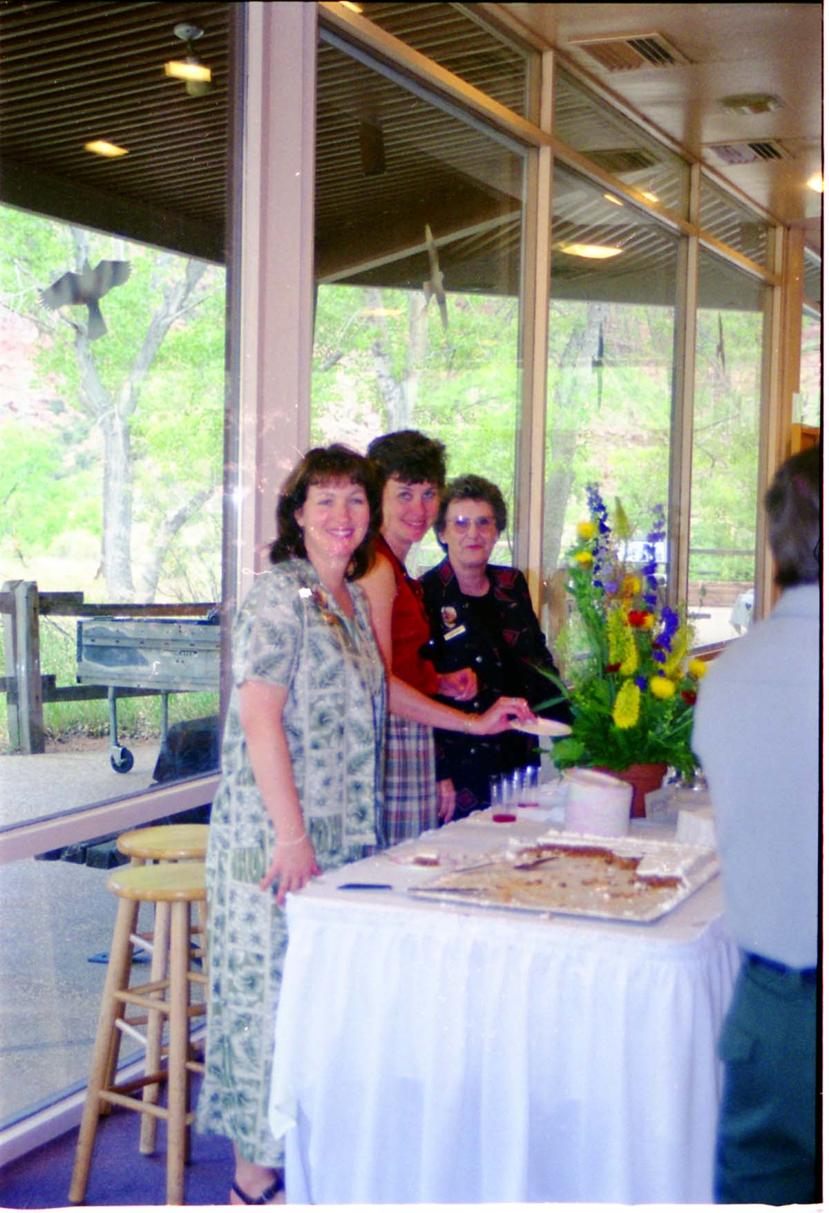 Color Photos of the opening celebration for the new visitor center - Same day as the official shuttle launch.