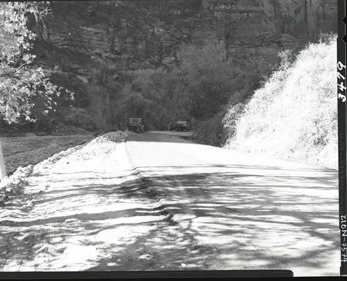Repair of washed out road 1/4 mile south of Temple of Sinawava.