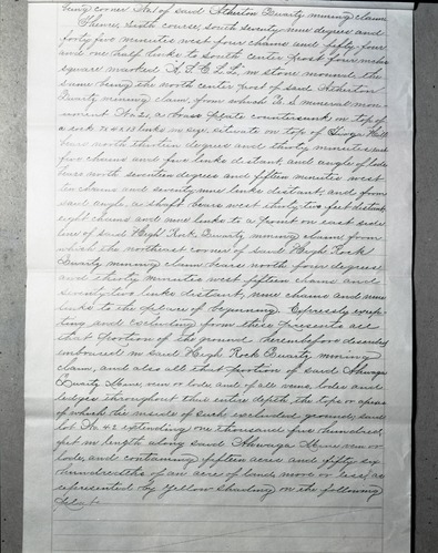 Document pertaining to the Tioga Mines. Originals in the Yosemite collection. See also RL-13,130-13,145