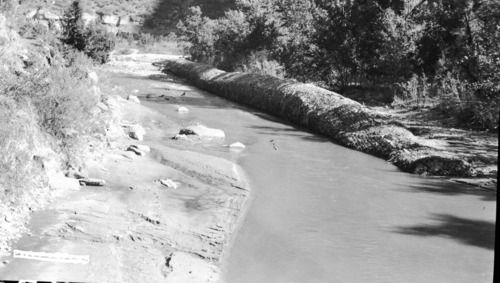Soil and moisture control revetments along the Virgin River.