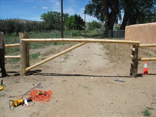 Buck and Rail Fence Construction, Aztec Ruins NM, 2013