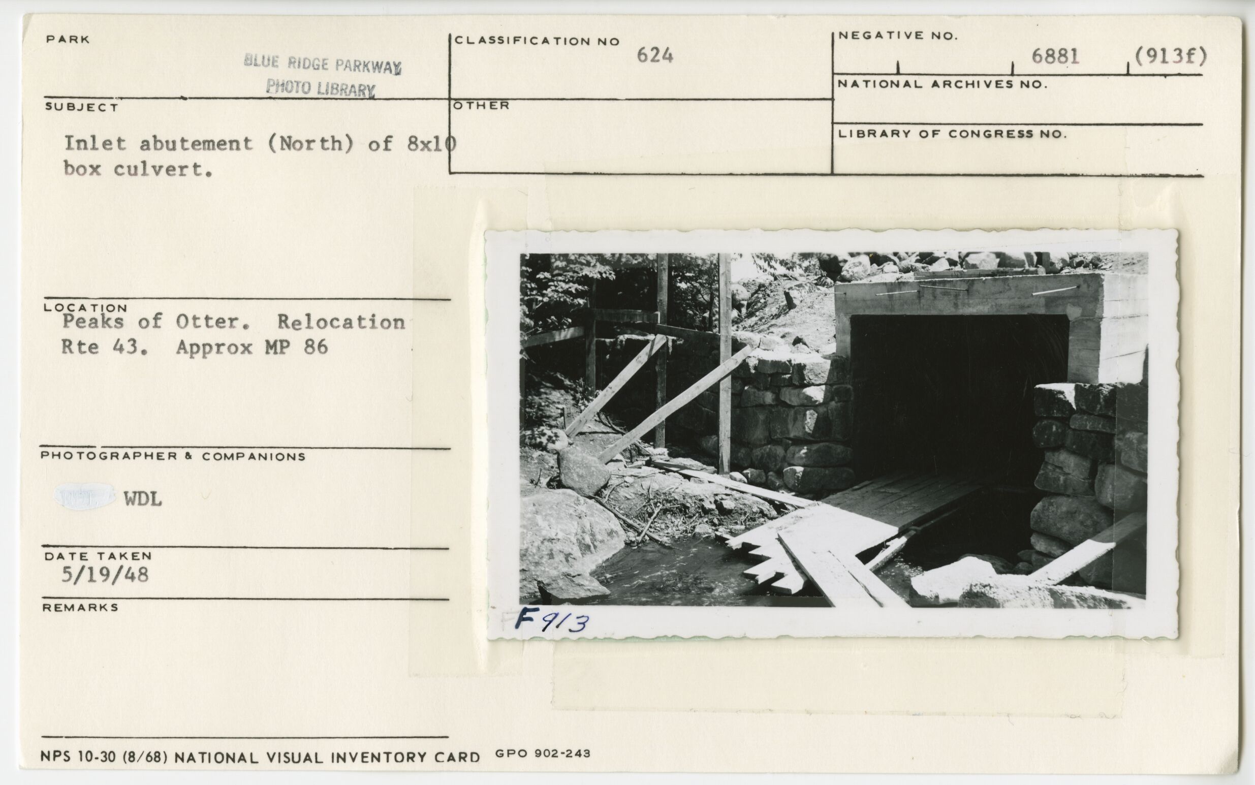 Inlet abutment of 8x10 box culvert