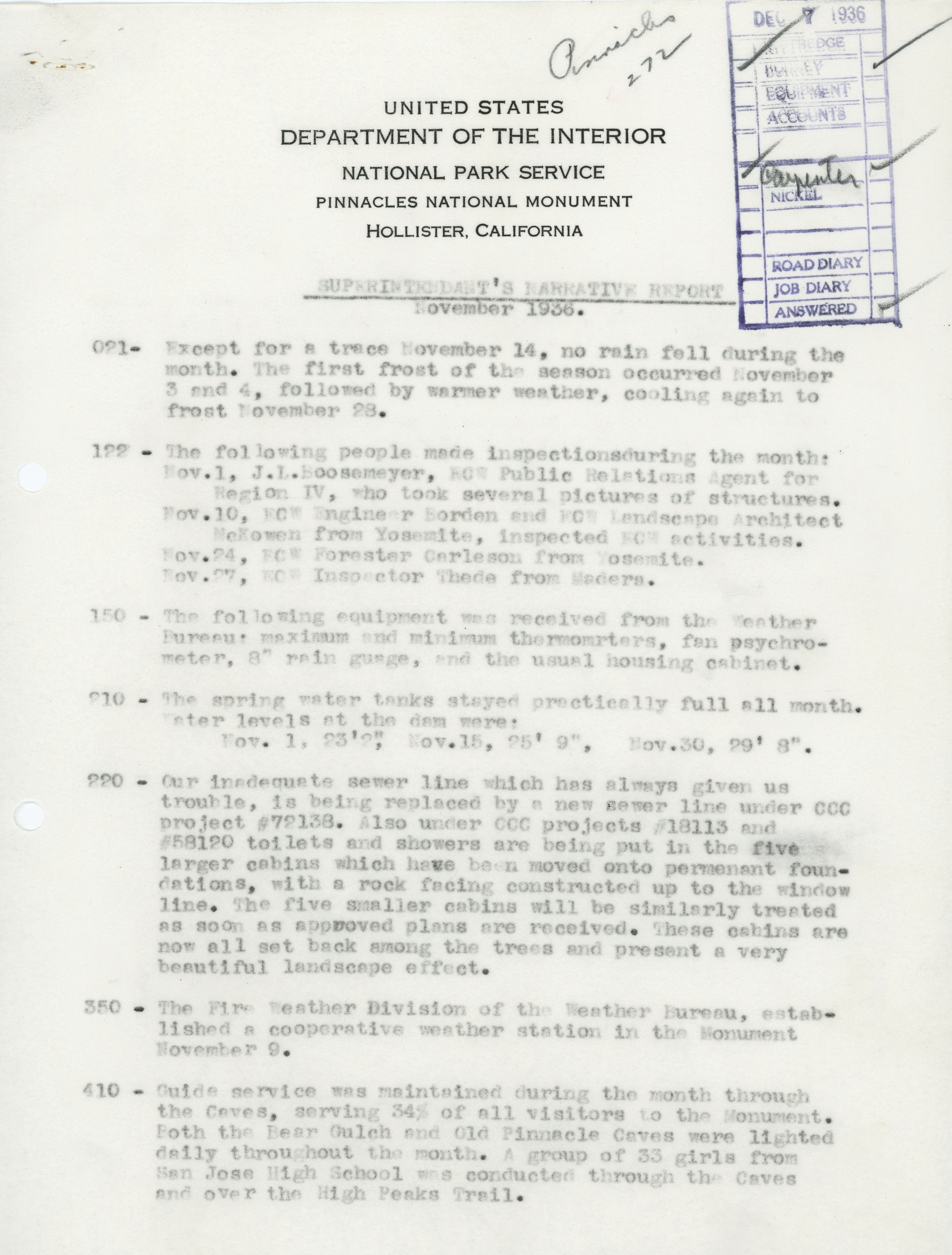 Superintendent's Narrative Report