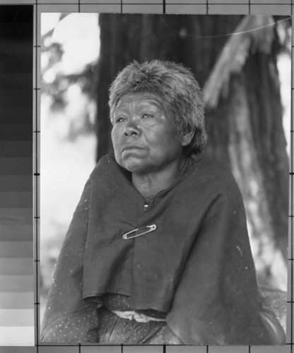 Native American woman, probably Lucy in Yosemite Valley. Copy of Cat. #26,960 (YNP Coll.)