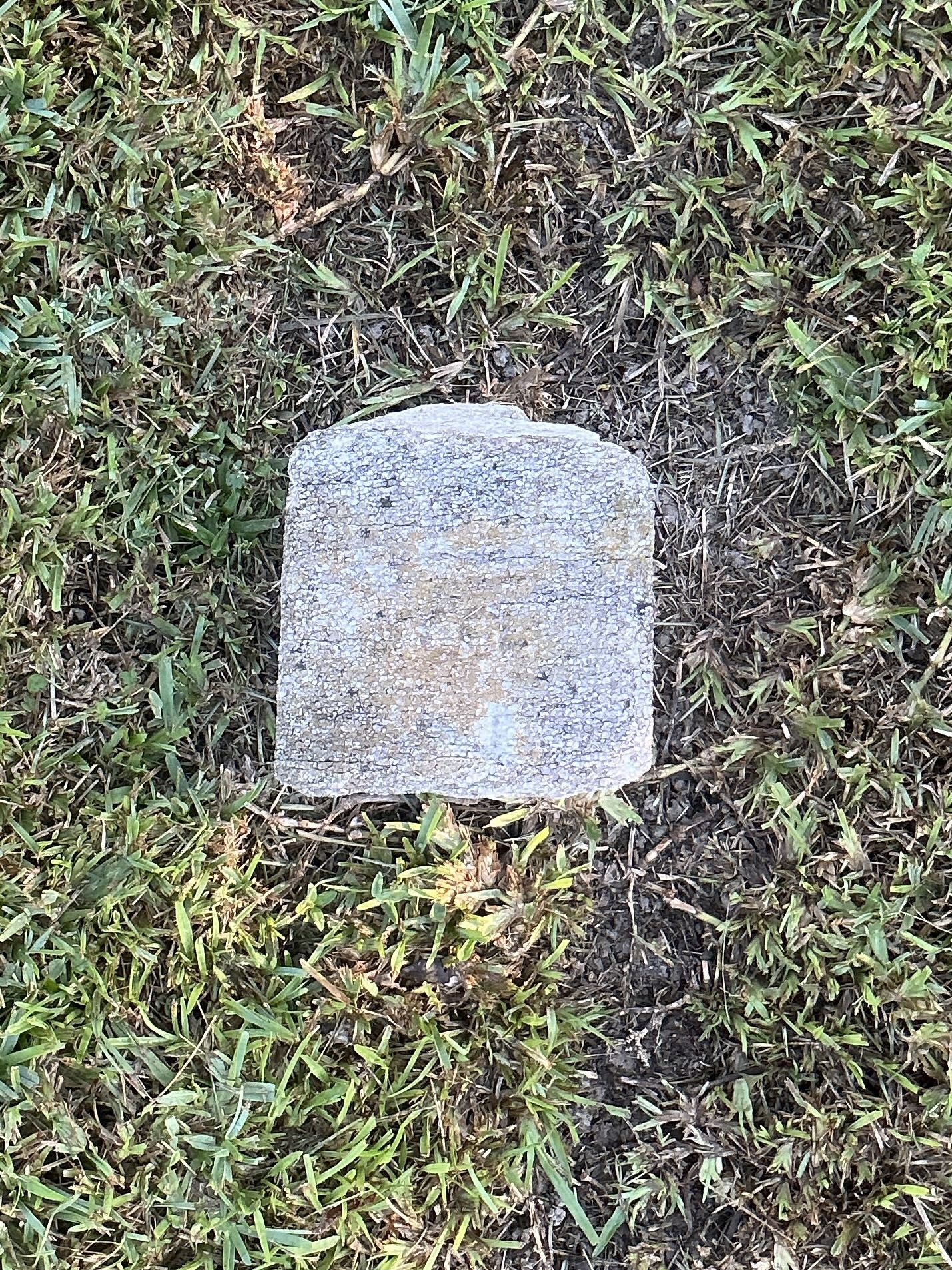 Top of flat marble marker