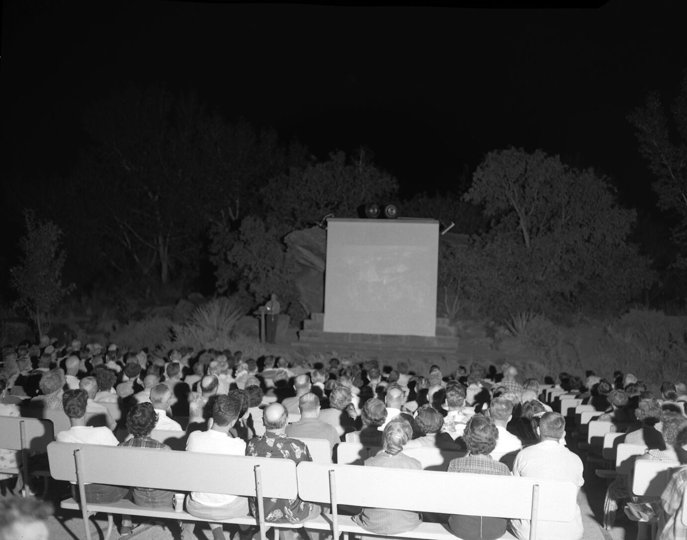Portion of crowd at South Campground amphitheater during Labor Day Weekend; 367 attendees.