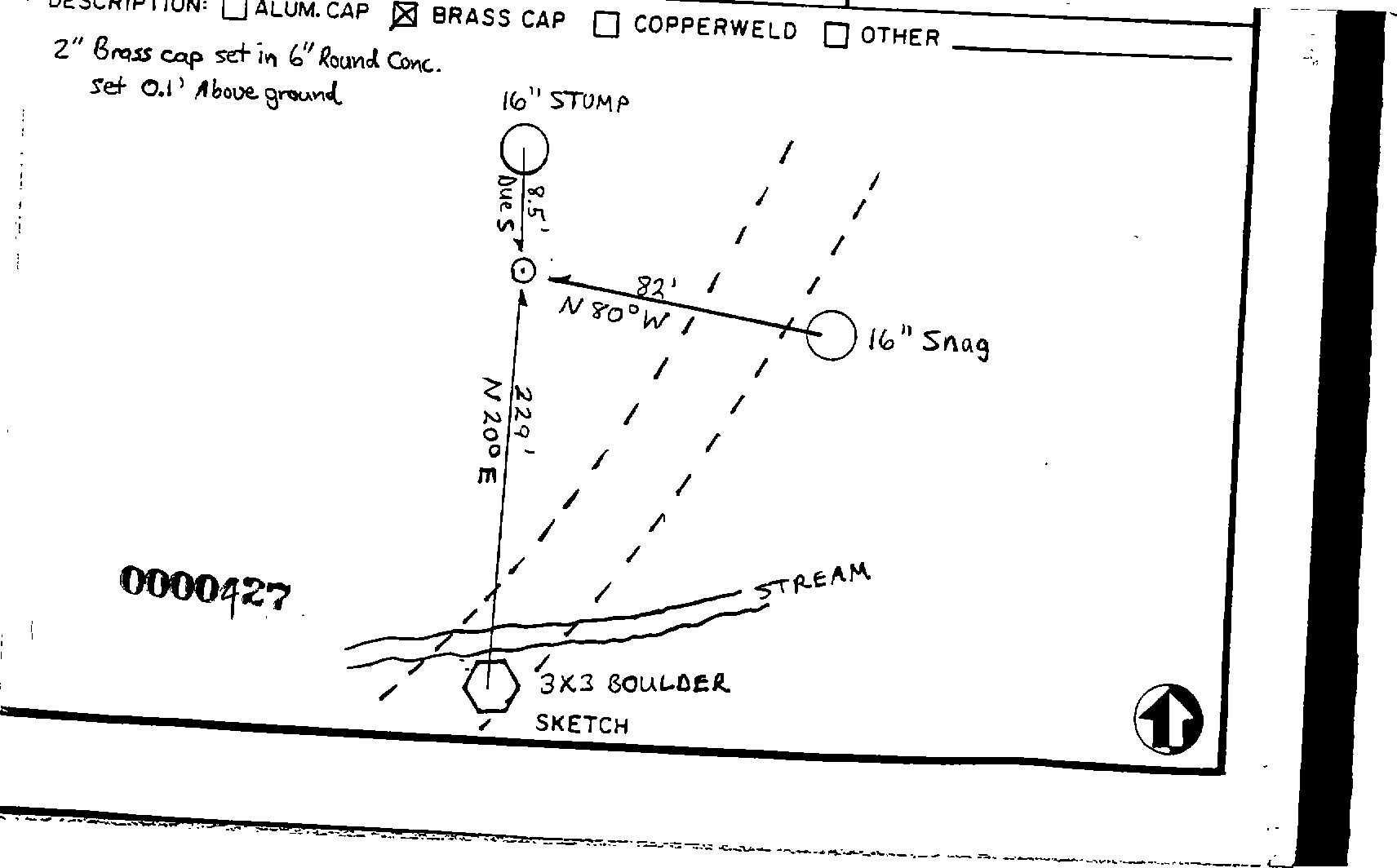 00000427 Survey Monumentation Sketch