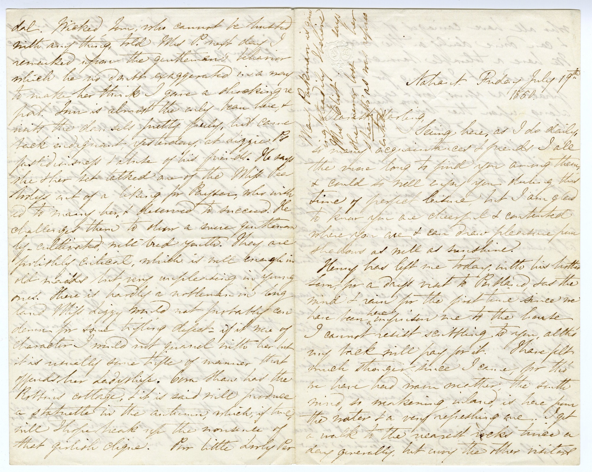 Manuscript letter