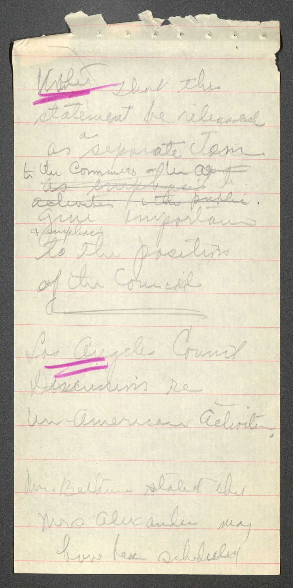 NCNW, meeting minutes, 1951
