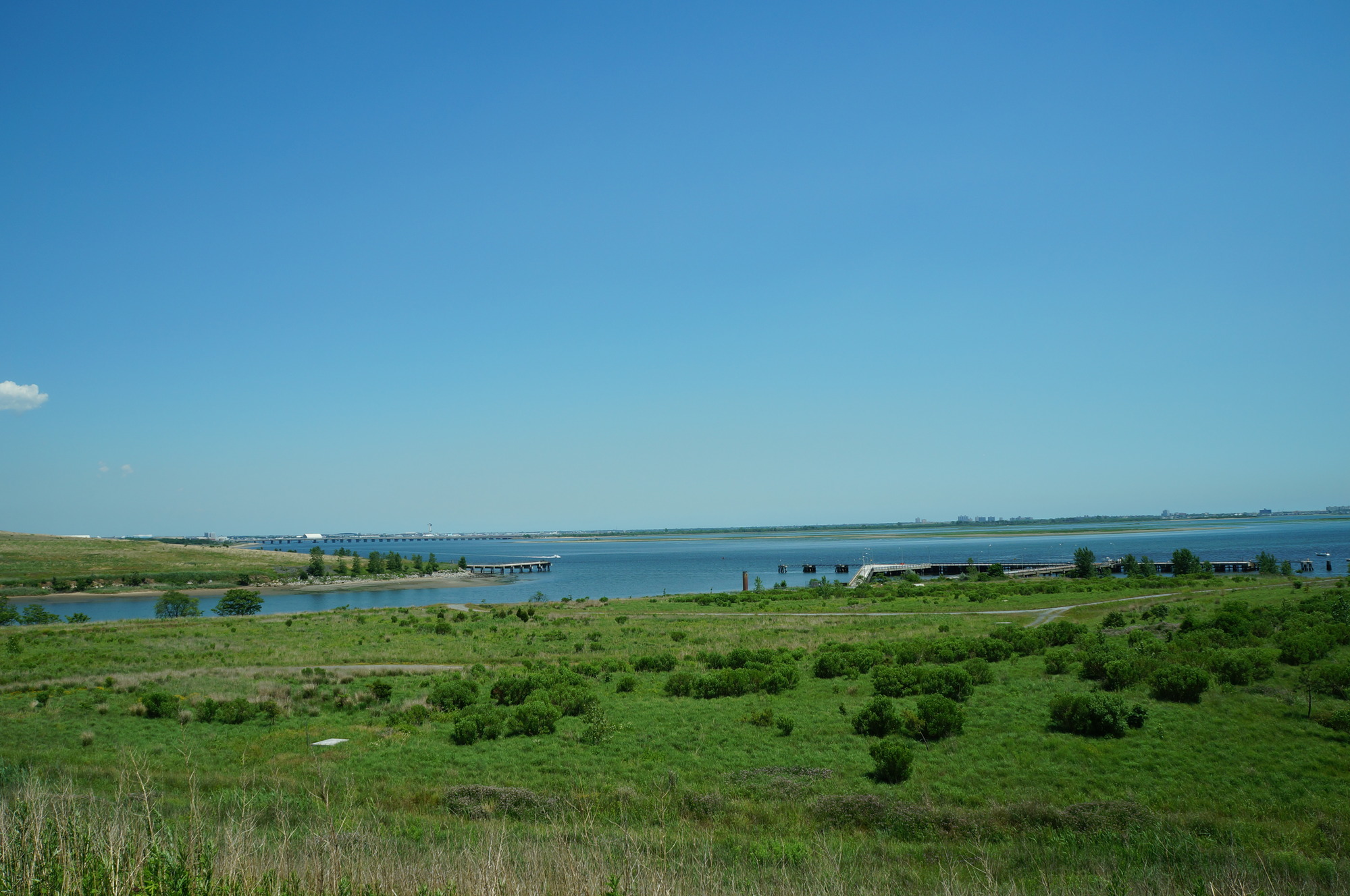 Jamaica Bay shoreline at Canarsie Pier