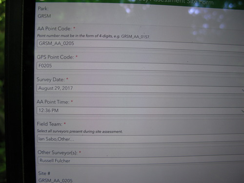 GRSM Accuracy Assessment. Plot Code: GRSM_AA_0205_1
