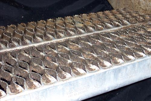 Identification of worn stair treads at JECA in January 2008