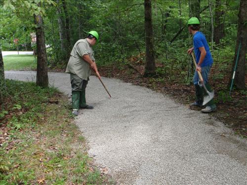 YCC crew performing work at Big South Fork NRRA, Summer of 2012.