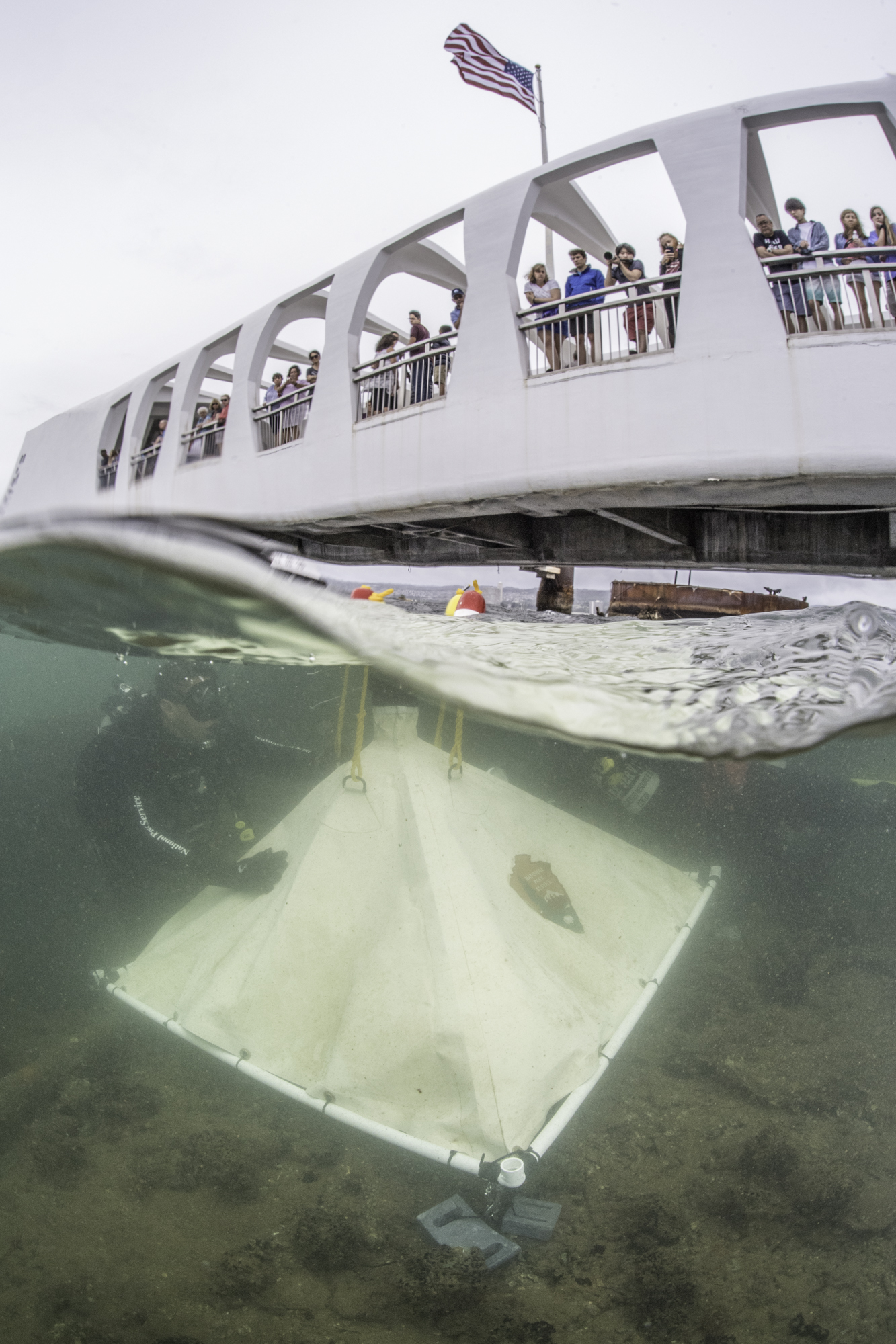 Diving at the USS Arizona.