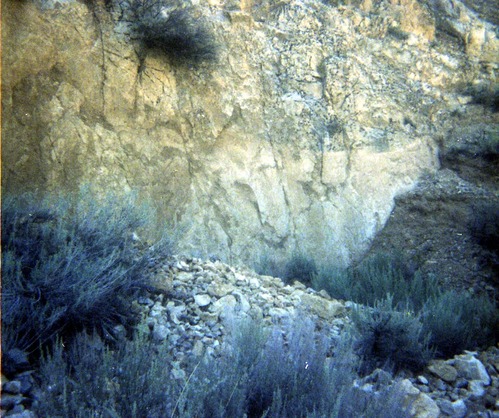 Color Photos of rock slides in Kolob Canyon.