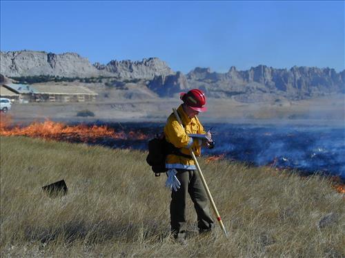 Prescribed burning monitoring at Theodore Roosevelt National Park