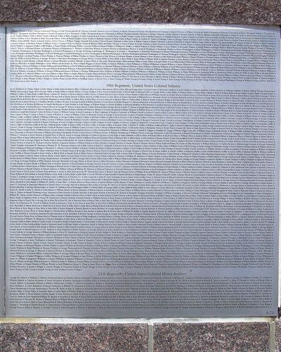 11th Regiment, United States Colored Troops Memorial Plaques at African American Civil War Memorial in May 2005