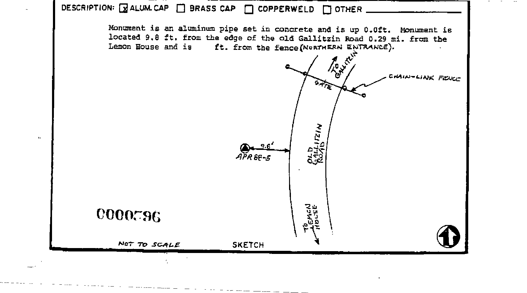 00000596 Survey Monumentation Sketch