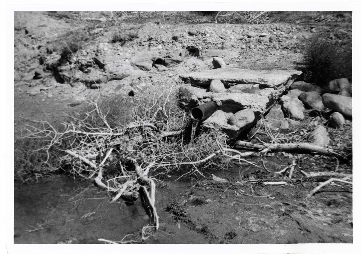 Drain pipe along a river/drainage.