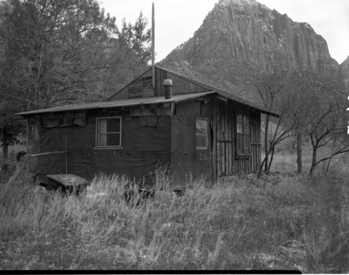 Samuel Heber and Mildred C. Crawford property, east of Virgin River, south of park boundary with house.