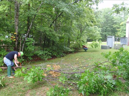 YCC crew performing work at Big South Fork NRRA, Summer of 2012.
