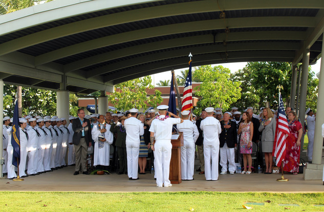 Navy Region Hawaii hosted a bell ringing ceremony at the Pearl Harbor Visitor Center to celebrate the US Navy's 242nd birthday on October 13, 2017.