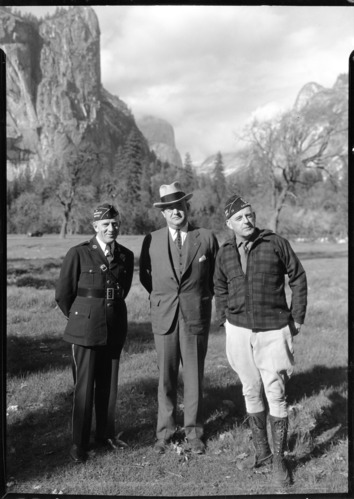 State Adjutant Fishe (Frishe), Nat'l Commander Louis Johnson, and State Commander Atherton.