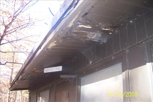 Replace roof and Windows on Oak Ridge Comfort Station at Prince William Forest Park in November 2010