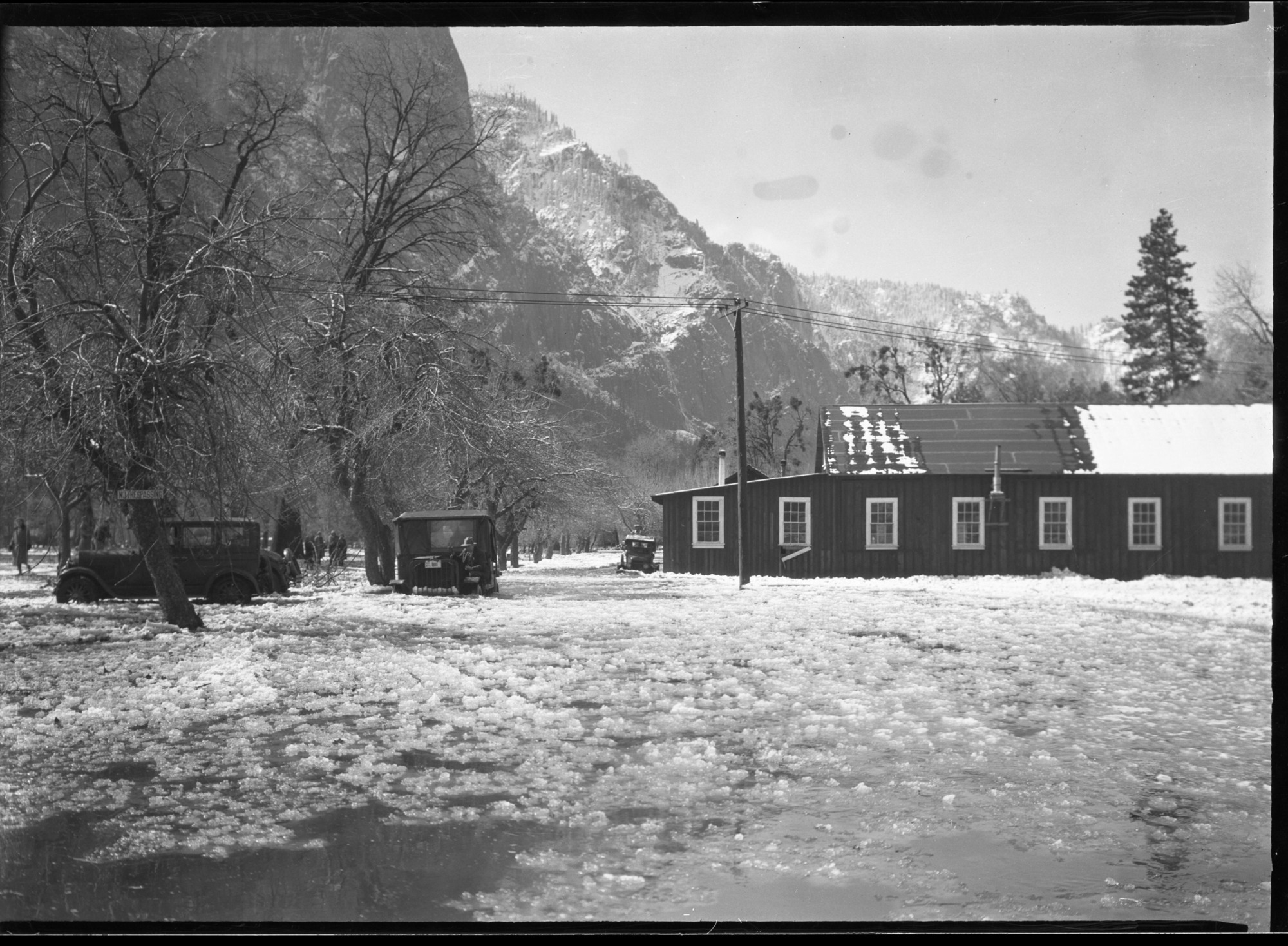 Overflow from Yosemite Creek at Company Warehouse.