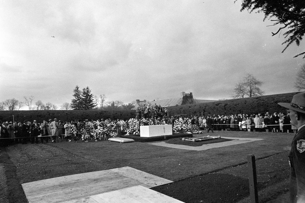 Funeral Services of Eleanor Roosevelt, Rose Garden, Hyde Park, N.Y. November 10, 1962