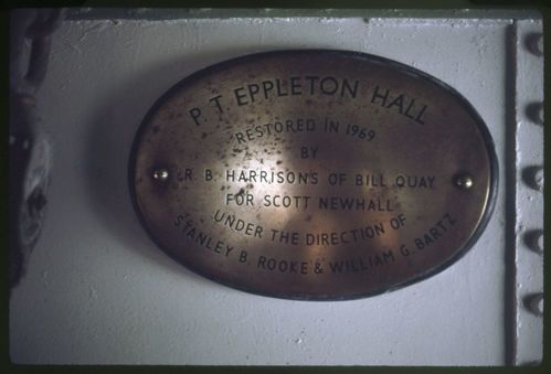 Interior details of the Eppleton Hall (built 1914; tugboat) upon her arrival in San Francisco from Newcastle, England