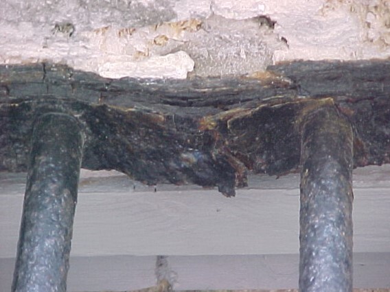 Up close look at rusting piece of iron.