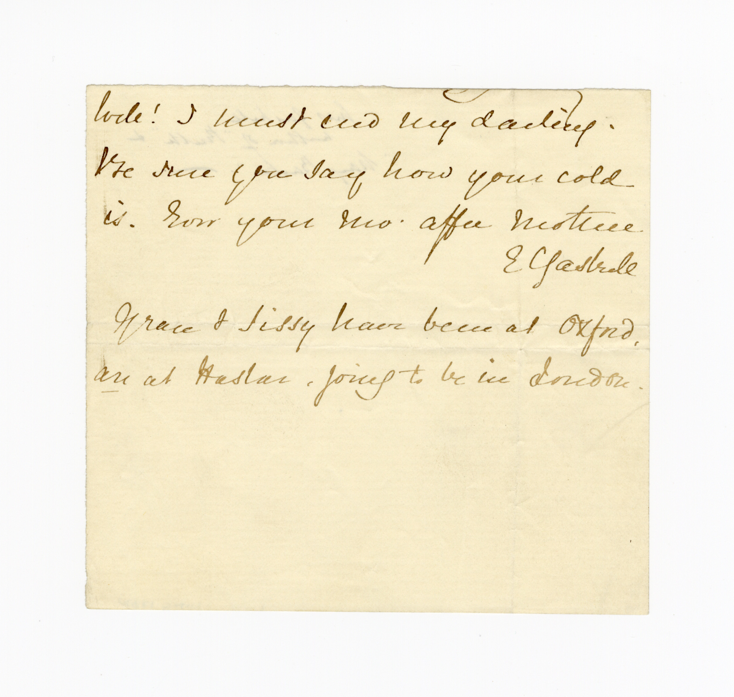 Manuscript letter