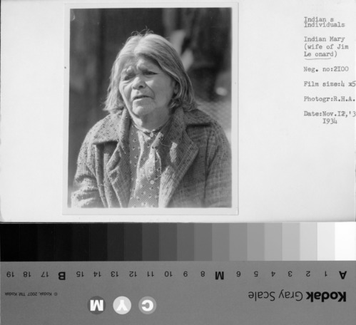 Native American Mary (wife of Jim Leonard).