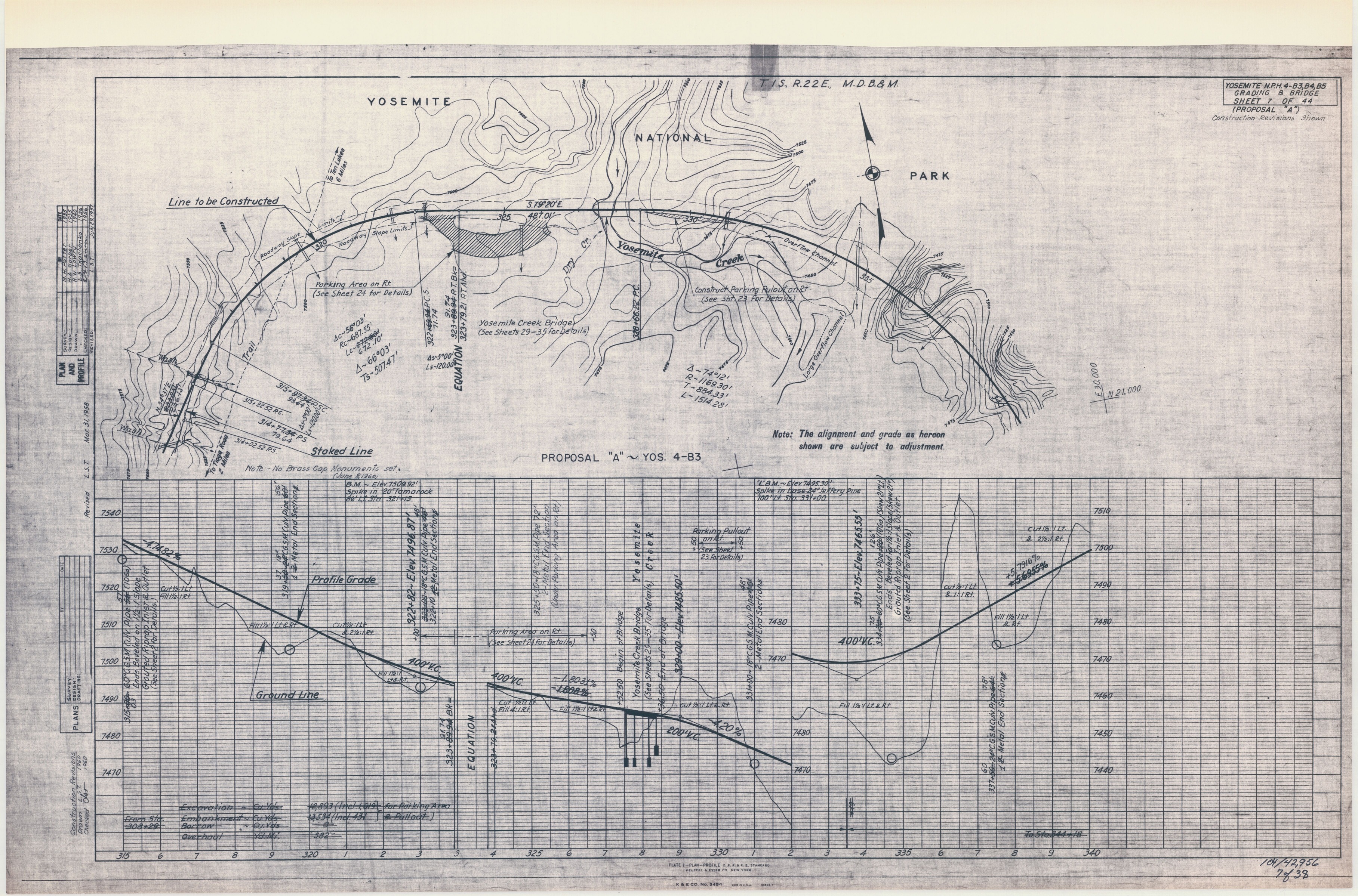 Plan and Profile Yosemite Nat'l Park