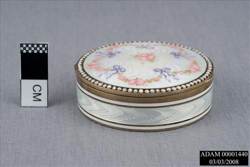 Round Patch Box with Mother-of-Pearl Decoration from the Adams National Historical Park Collection