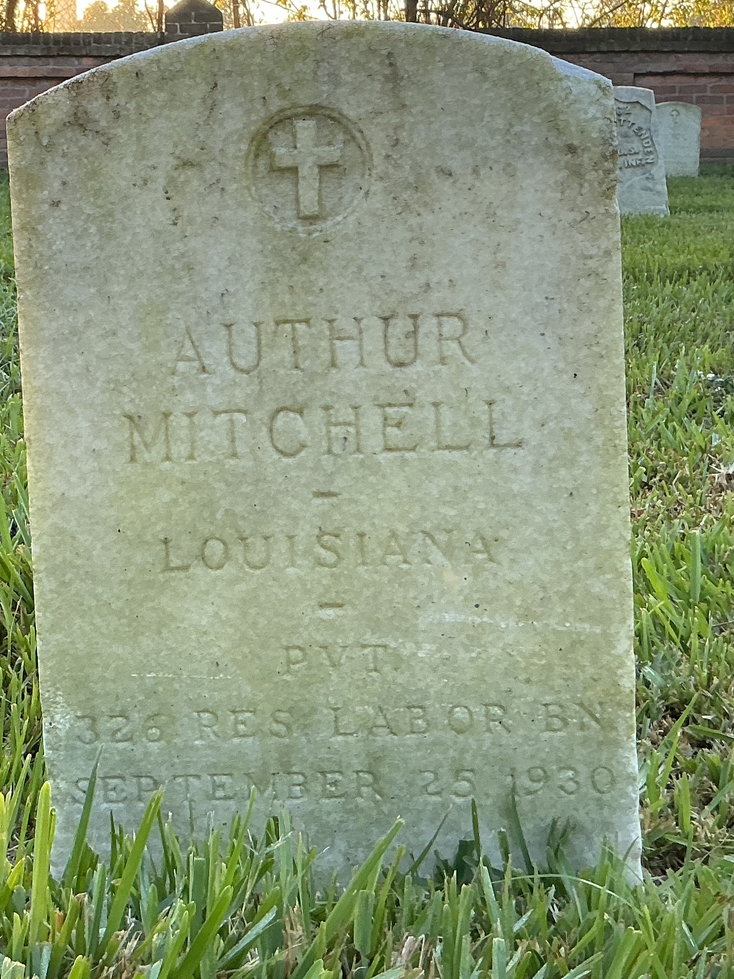 Front of upright marble headstone with flat face.