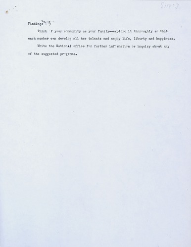 National Council of Negro Women Meeting Minutes, 1947